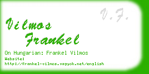vilmos frankel business card
